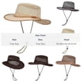 thumbnail image 3 of Yaoyar Unisex Sun Hat Wide Brim Bucket Hats for Fishing Hiking Gardening Adjustable Boonie Hat Outdoor Safari Hats, 3 of 3