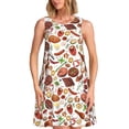 thumbnail image 1 of Balery Cooking Bbq Vestidos de verano para mujer con estampado: vestido holgado sin mangas, vestido playero informal y cómodo para días calurosos., 1 of 7
