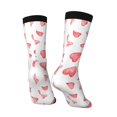 thumbnail image 3 of Goofa Pink Hearts Printed Men's Crew Socks, Soft Durable Breathable Moisture-Wicking with Odor Control Cotton socks, 3 of 9
