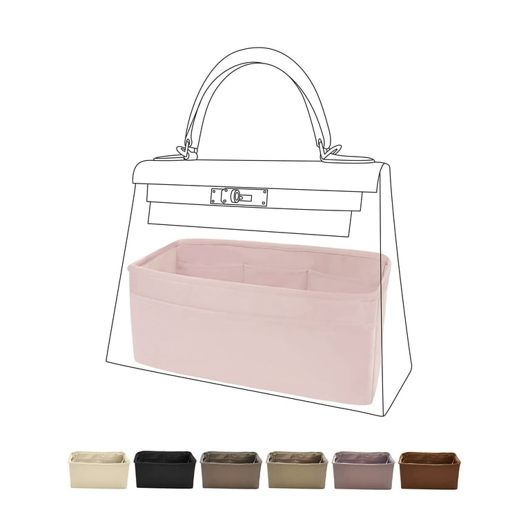 DGAZ Bag Organizer Insert, Silk Purse Organizer , Luxury Handbag & Tote  Organizer, Fits Kelly mini I /mini II /20/25/28/32/35/40 Bags (Pink,  miniKelly2) 