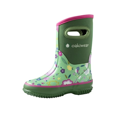 Oakiwear Children's Neoprene Rain/Snow Boots, Green