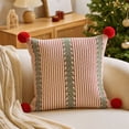 thumbnail image 5 of Christmas Pillows Vintage Throw Pillow with Insert Soft & Pom Pom Corner for Sofa Couch Living Room Bedroom Armchair Christmas Decorations by MPOISVA, 5 of 7