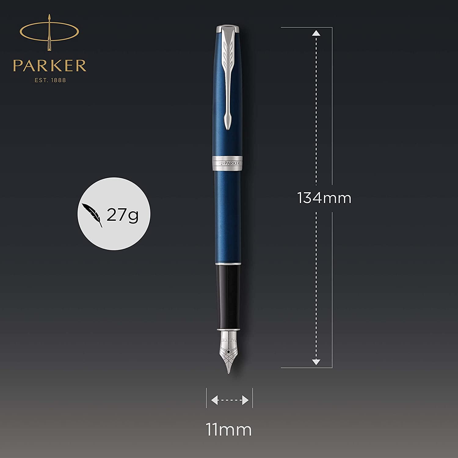 Parker Sonnet Blue CT Fountain Pen - Medium