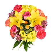 Fresh-Cut Extra Large Mixed Flower Bouquet, Minimum of 17 Stems, Colors Vary