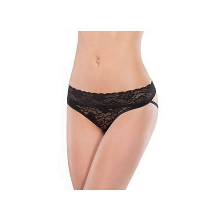 - Coquette Diva Black Rose Panty 155X Black