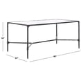 thumbnail image 3 of Safavieh Couture Isabellina Metal and Glass Glam Coffee Table, Black/Clear, 3 of 10