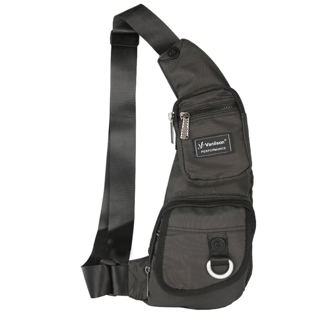 Bolso bandolera Innturt de nailon para viajes al gimnasio (negro)