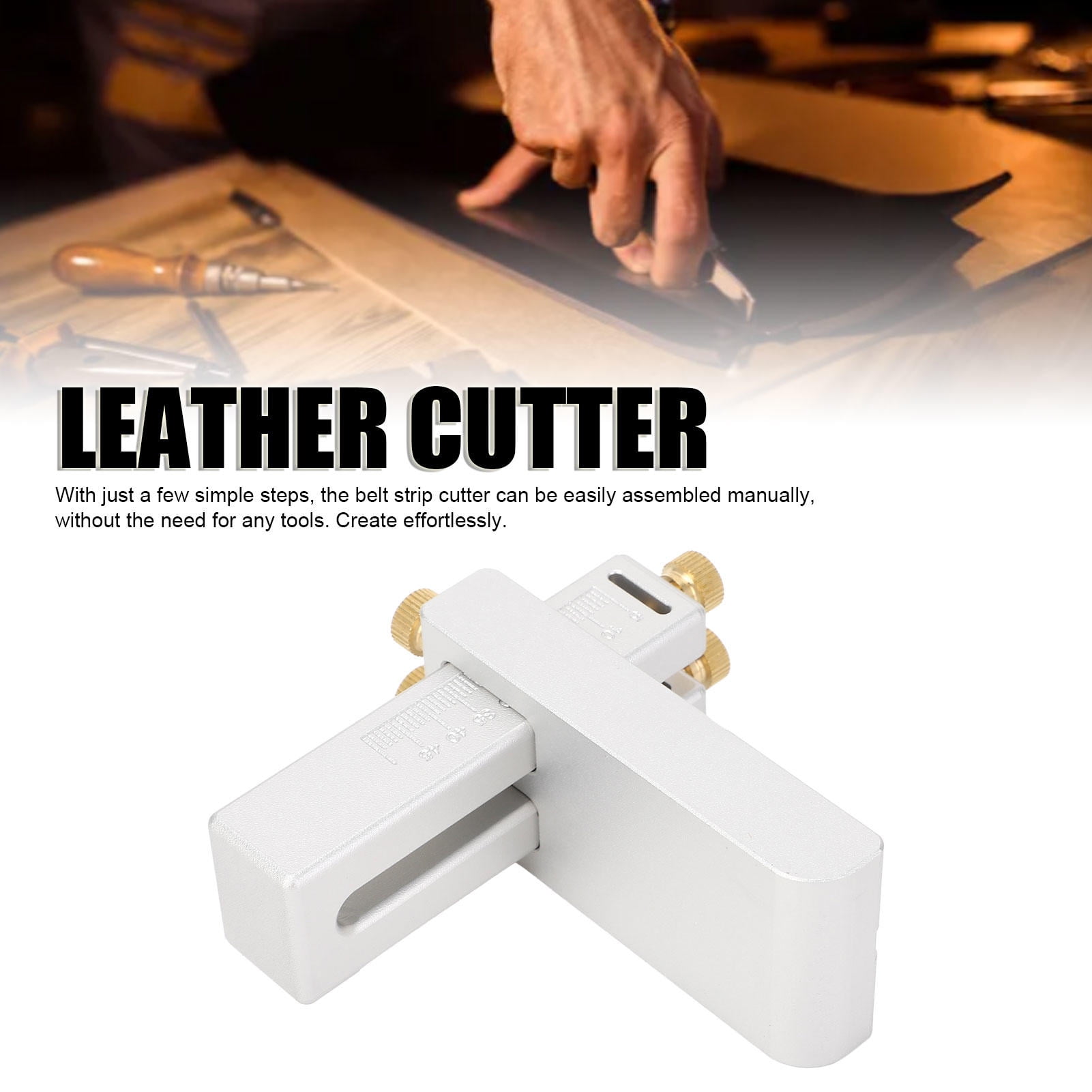 Yajisi Aluminum Alloy Belt Strip Cutter – Ergonomic Leather & Strap Cutting Tool for Handicrafts
