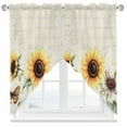 thumbnail image 2 of Vintage Sunflowers Swag Curtain Valance for Windows, Country Floral Pastoral Style Botanical Window Treatments Short Swag Topper for Kitchen Windows Bathroom Bedroom, 28"x36", 2 of 8