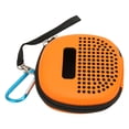 thumbnail image 2 of Estuche para microaltavoz Bluetooth, resistente a golpes, resistente a arañazos, impermeable, portátil, de EVA, semirrígido, con gancho de metal, color naranja, 2 of 12