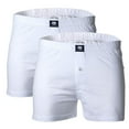 thumbnail image 1 of CECEBA Pantalones cortos para hombres, paquete de 2 - Boxer, básicos, de algodón, M-8XL, lisos Blanco 4XL (4X-Large), 1 of 3