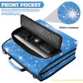 thumbnail image 6 of Zipper Binder with Shoulder Strap 2 inch 3 Ring Waterproof File Folder Organizer Bag 500 Sheet Sky Blue Flashing Pattern, 6 of 8