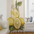 thumbnail image 6 of Summer Lemon Sheer Curtains 72 Inches Long, Yellow Fruits Green Leaf Vintage Light Filering Curtains, Breathable Simi Curtain Privacy Drapes for Living Room Bedroom Lightweight Window Treatment, 6 of 9