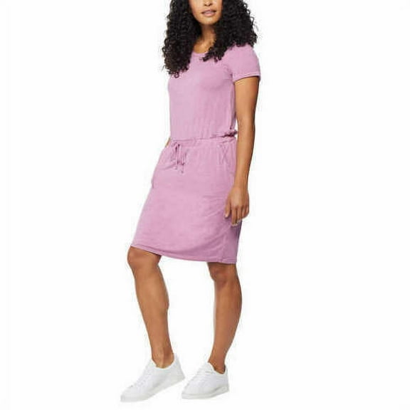 32 DEGREES Cool Ladies Comfy Dress Elastic Waist (Heather Rose Cocoa, S)