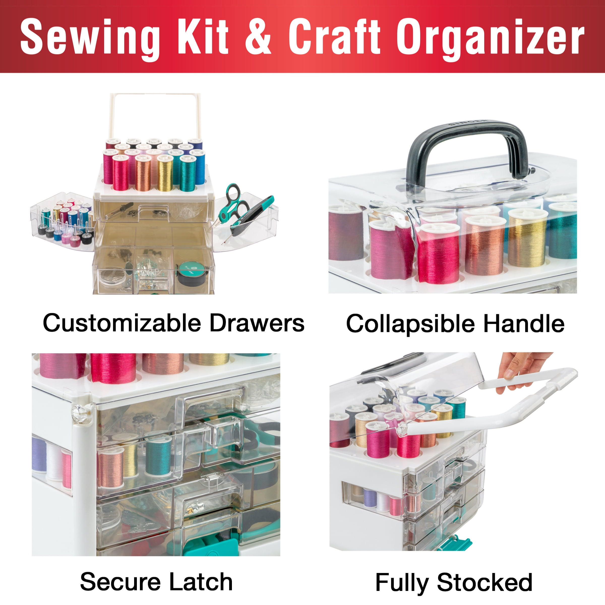 SINGER ProSeries Sew-It-Goes 356-Piece Portable Sewing Kit with Storage Case