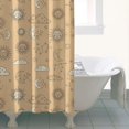thumbnail image 4 of Beige Sun Moon Cloud Star Pattern Shower Curtain 36"x72" ,Bathroom Decorative Shower Curtains Set with 12 Hooks,Modern Waterproof Washable Shower Curtain, 4 of 6