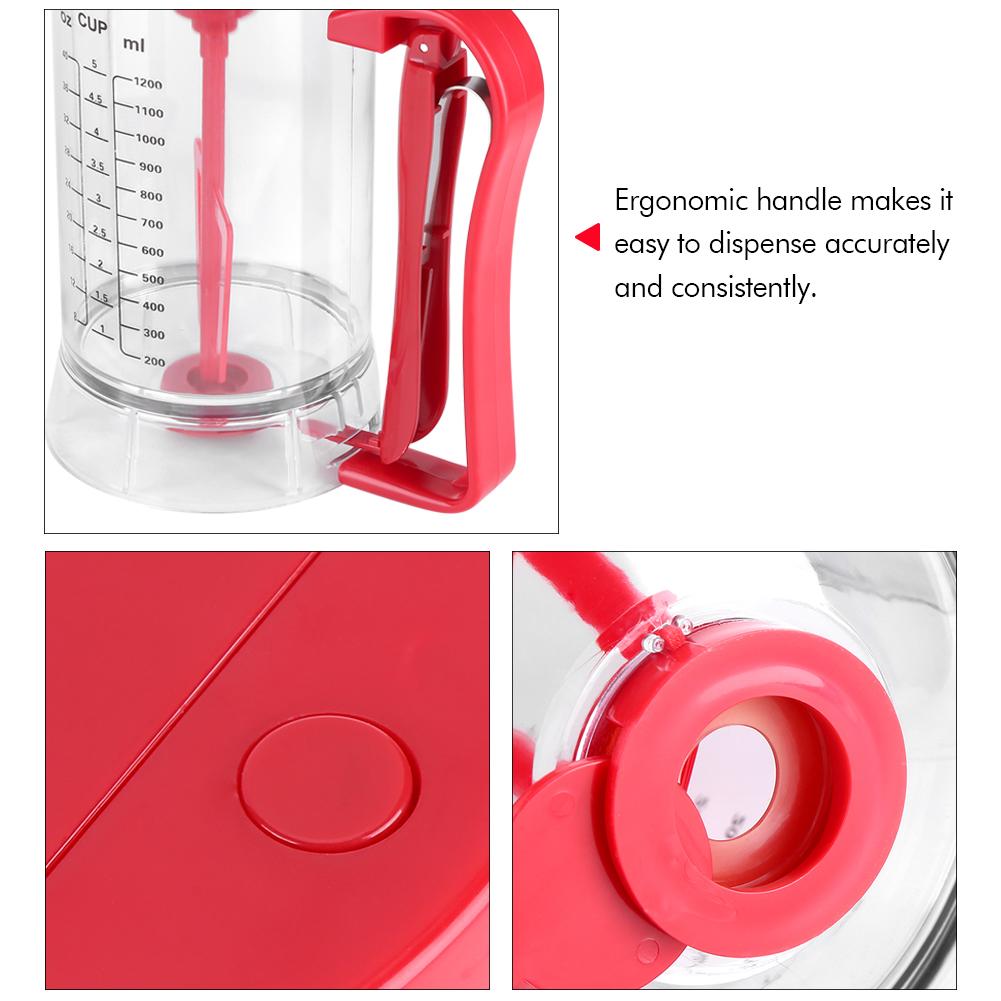 Deyuer 1200ML Batter Dispenser with Measuring Batter Dispenser Cupcake  Waffle Cake Batter Separator