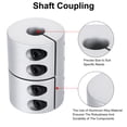 thumbnail image 4 of Uxcell Shaft Coupling 8 to 10mm(ID) 45mm(L) Aluminum Alloy Shaft Coupler Connector Rigid Joint Motor Accessories, 4 of 6