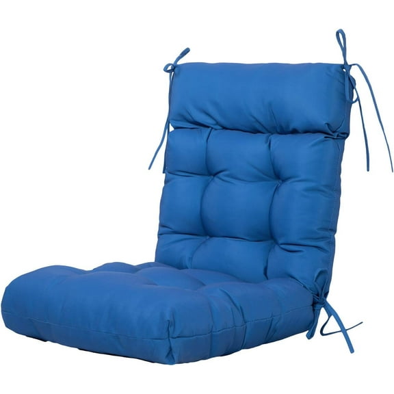 ARTPLAN Outdoor Cushions of Adirondack Chair with High Back Wicker Tufted Pillow for Outdoor Furniture Set of 1, 44"X21"X4", Navy Blue