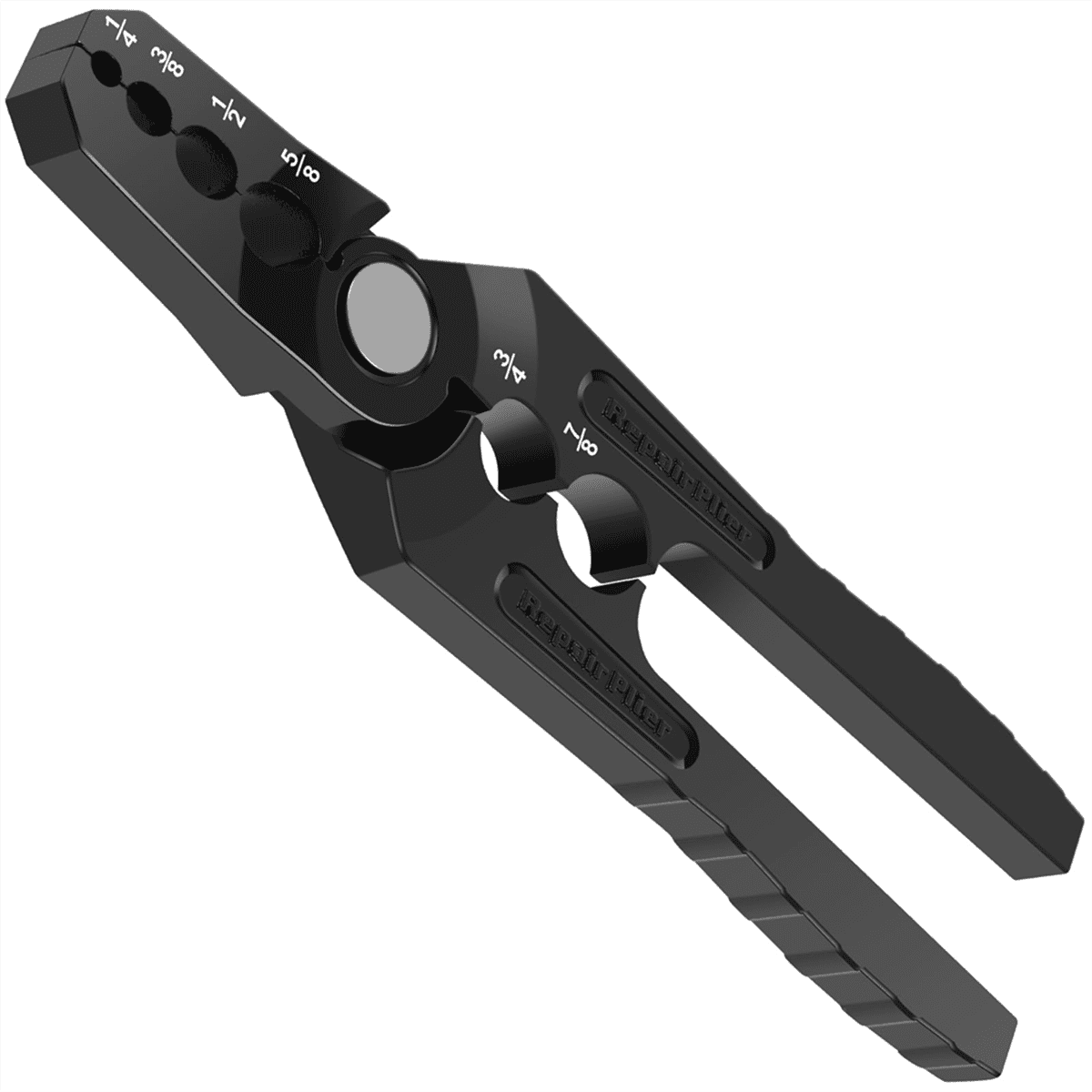 Copper Tube Rounder, Manual Pipe Rounding Plier with 6 Hole Design, Flat Tube Repair Plier, Copper Benders Tool,1* Copper Tube Rounder,Black