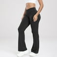 thumbnail image 4 of REALiKUN Flare Leggings for Women with Pockets, High Waisted Wide Leg Crossover Yoga Pants, 4 of 8