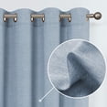 thumbnail image 1 of Vangao Linen Blended Blue Curtains Light Filtering Semi Sheer Curtains 2 panels for Living Room Bedroom Grommet Drapes 52" x 84", 1 of 7