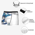 thumbnail image 3 of Gaeub Blue Flying Butterflies Print Men's Boxer Briefs,Super Fit Boxer Briefs for Men,Quick-Dry Underwear with 4-Way Stretch-Large, 3 of 5