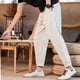 thumbnail image 5 of Pantalones largos para hombre, moda de verano, lisos, informales, con cintura elástica y bolsillos, 5 of 8