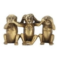 thumbnail image 2 of Pequeños Monitos Sabios, Estatuas de Monos Sabios No Escuchan Adornos de Monos Tecnología innovadora de Tres Monos, 2 of 9