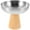 wood color, variant on Stainless Steel Dessert Cups with Wooden High Foot Elegant Pudding Bowls for Ice Cream Fruit Salad Appetizers for Parties Restaurants and Home Use 100ML