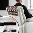 thumbnail image 4 of TSOVTHRID Brown Aztec Tribal Print Headrest Cover for Recline Chair Non Slip Headrest Protector PU Leather Sofa Head Rest Covers with Adhesive Backed Hook and Loop,17x27in, 1 Piece, 4 of 7