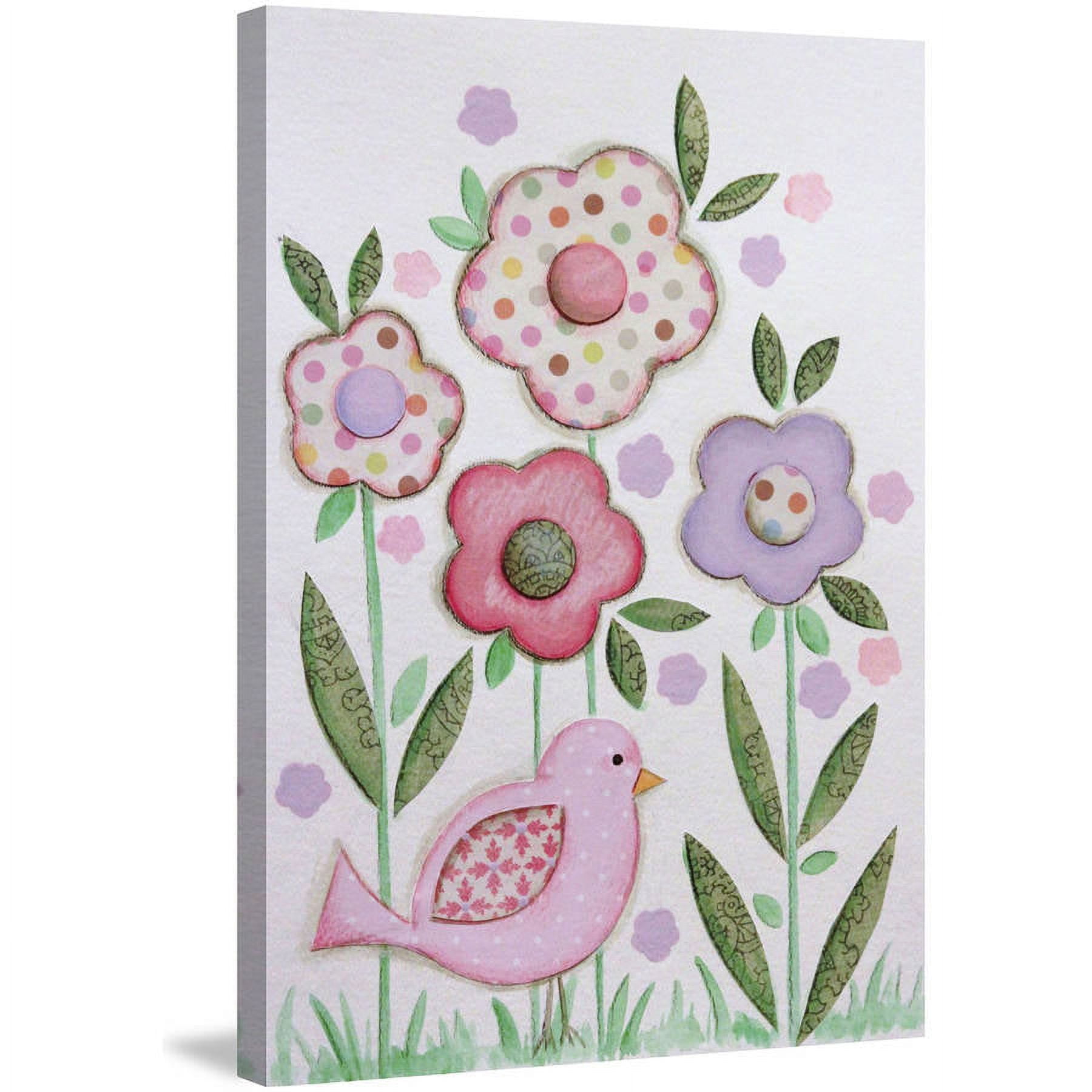 Marmont Hill "Collage Flowers" by Reesa Qualia Painting Print on Wrapped Canvas