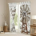 thumbnail image 3 of Farmhouse Windmill Curtains & Drapes, Rustic Hummingbird Curtains, Farm Cow Rooster Animal Blackout Curtains Western Vintage Wooden Barn Window Curtains Farmhouse Gifts For Women, 38"Wx45"L, 3 of 5
