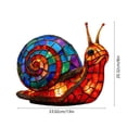 thumbnail image 3 of Lilixerw Snail Stained Glass Lamp,Cute Animal Art Statue Night Light,3D Snail Table Lamp,Retro Stained Resin Tabletop LED Night Light,Fun Gift for Family, 3 of 6