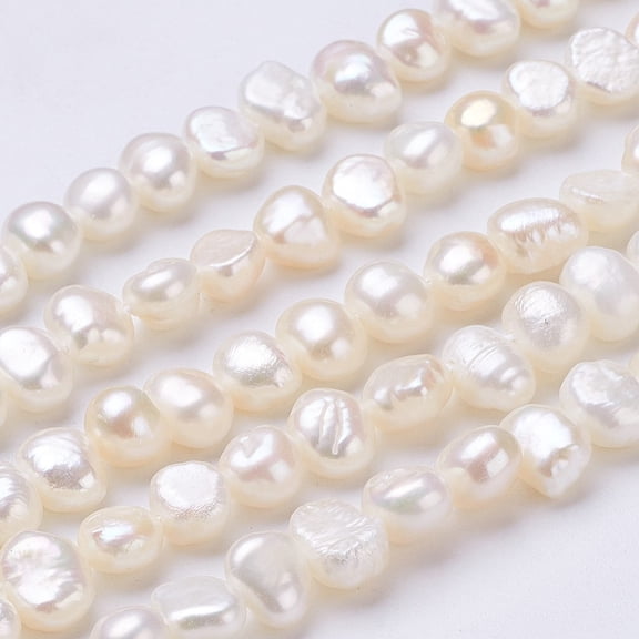 6~7mm Freshwater Pearl Beads 13.4 Inch/Strand Natural Pearls Shape Pearls Loose Spacer Beads for Jewelry Making Beading