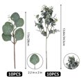 thumbnail image 2 of 20 piezas de tallos de hojas de eucalipto artificiales mixtos, tallos de vegetación artificial, ramas de imitación de plástico reutilizables, plantas de imitación decorativas realistas, planta verde d, 2 of 9