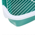 thumbnail image 2 of Small Animal Litter Box Fanshaped Rabbit Corner Toilet Box Potty Trainer for Guinea Pigs Chinchilla Ferret Galesaur L, 2 of 2
