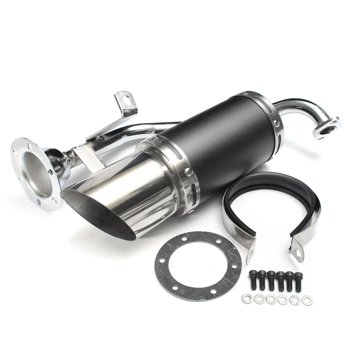 Scooter Performance Exhaust With Black Muffler 50cc Scooter-ATV Parts 