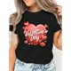 thumbnail image 1 of Valentine's Day Top Creative Design Printed T-Shirts Women's Fashion Cute Casual Round Neck Short Sleeved Spring And Summer Women's Clothing, 1 of 6