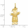 thumbnail image 2 of Ss/Gold Plated Gp Sterling Silver Class Of 2021 Boy Cuddle Charm (22.37 X 12.7) Made In United States -Jewelry By Sweet Pea, 2 of 5