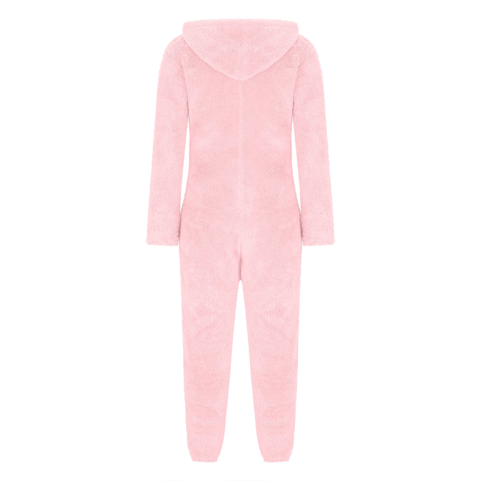 Jsaierl Womens Fleece Onesies Pajamas Jumpsuit Warm Sherpa Romper Sleepwear One Piece Zipper Hooded Playsuit Loungewear Christmas Pajamas