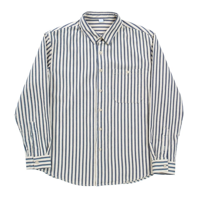 Camisas casuales de manga larga con botones para hombre, camisas de vestir a rayas, camisas de algodón Adepaton BST3008043-1