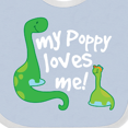 thumbnail image 4 of Inktastic My Poppy Grandpa Loves Me Boys Baby Bib, 4 of 4
