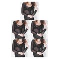 thumbnail image 1 of Qarigey Camiseta básica para mujer, camisetas de manga larga con cuello para mujer, decoración de ropa, camiseta de poliéster Type2 NO2, 1 of 6