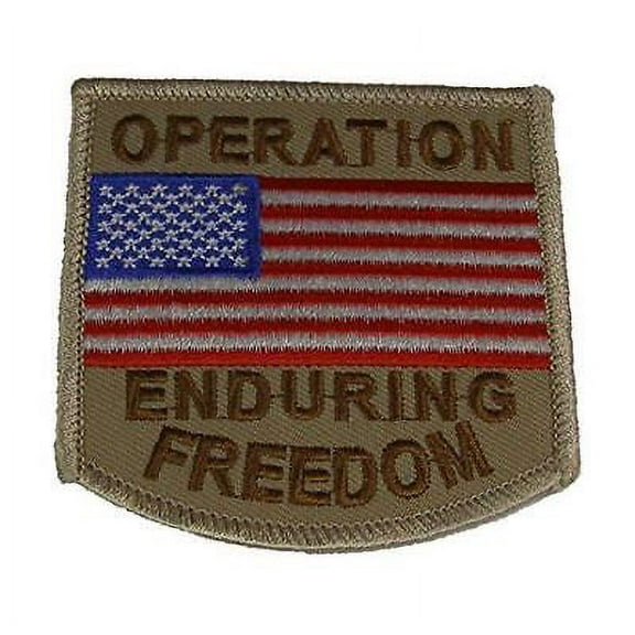 OPERATION ENDURING FREEDOM W/ USA FLAG PATCH OEF AFGHANISTAN VETERAN