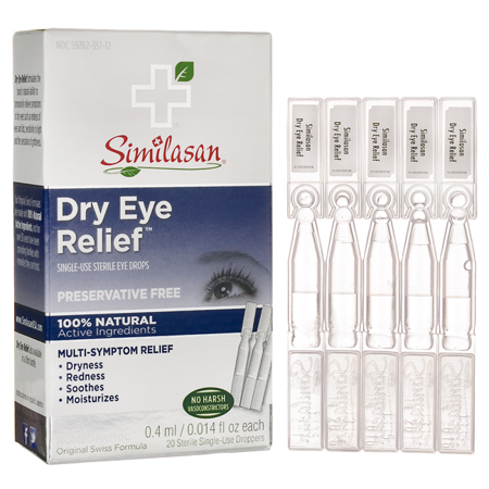 Similasan Dry Eye Relief Eye Drops, 20 single use doses