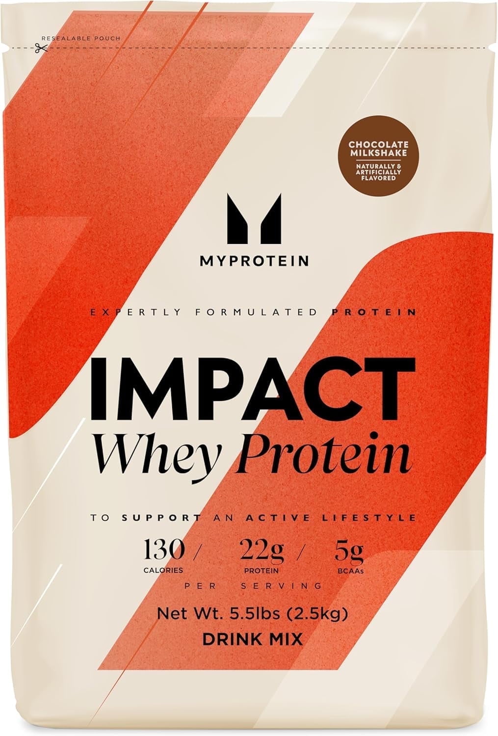 Myprotein Impact Whey Protein Powder, Chocolate Milkshake, 5.5 lbs