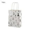 thumbnail image 1 of Eoozwa Christmas Party Favors Bags White and Silver Christmas Goodie Gift Paper Bags with Handles Xmas Tree Reindeer Snowflake Candy Treat Pouch for Xmas Party Decoration Holiday Supplies, 1 of 5