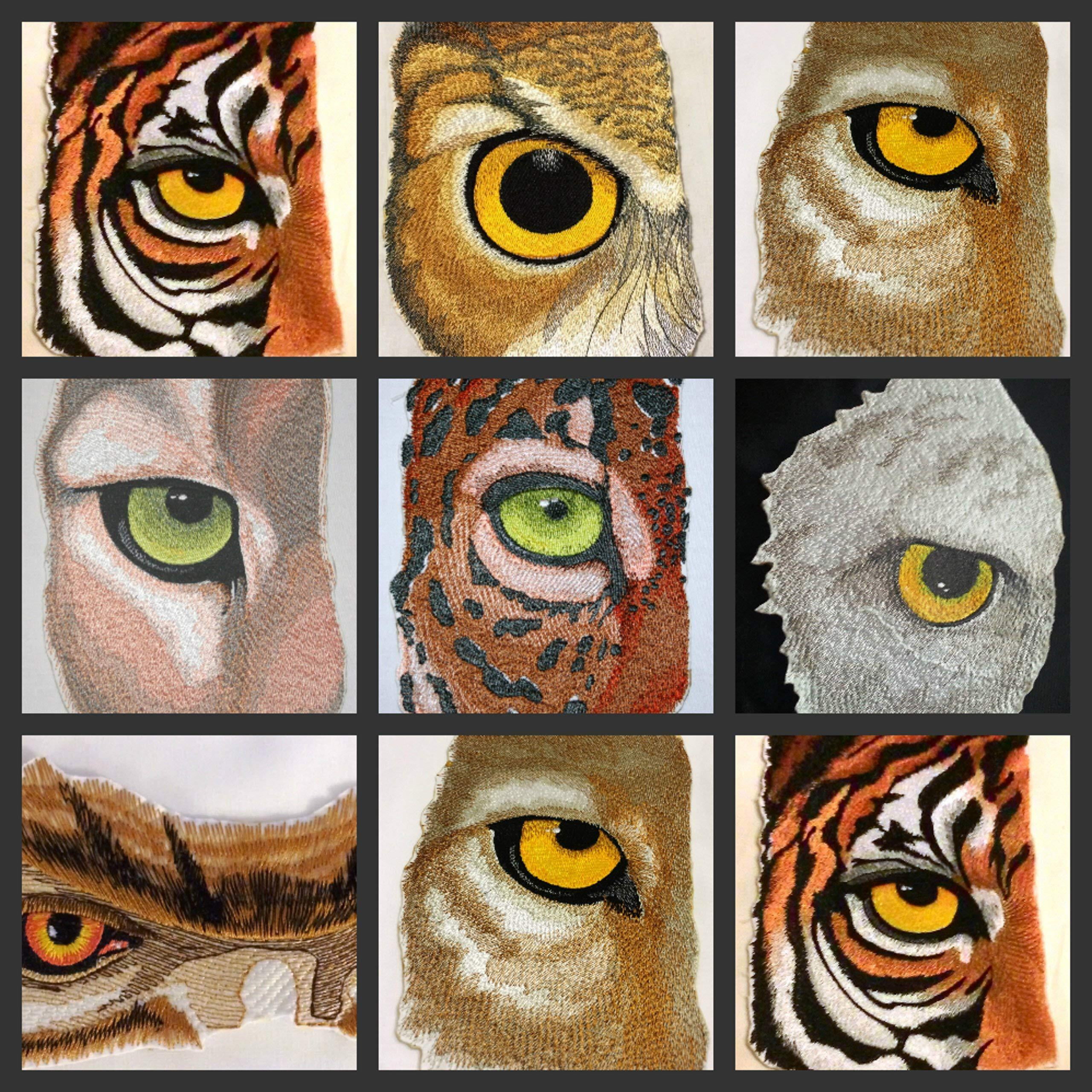 Custom and Unique Eye of Owl Embroidered Iron on/Sew Patch [6.87"4.63"]