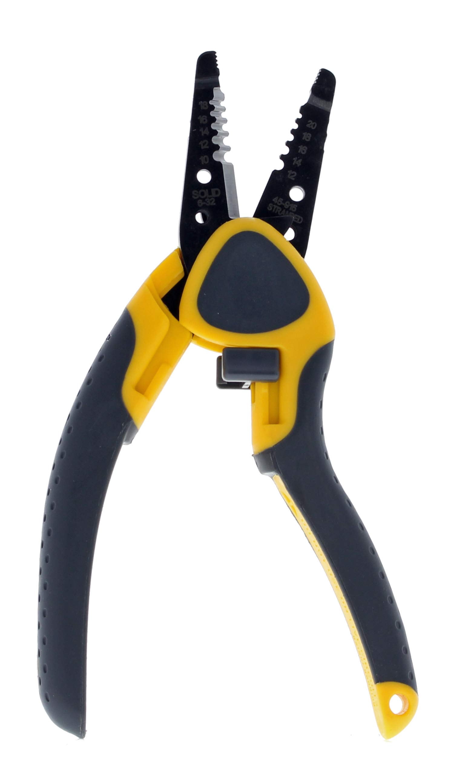 Electrical 45-915 Kinetic Reflex T-stripper - 10-20 Awg  Wire Stripper With Thumb Rest Plier Nose Slide Lock Textured Grips